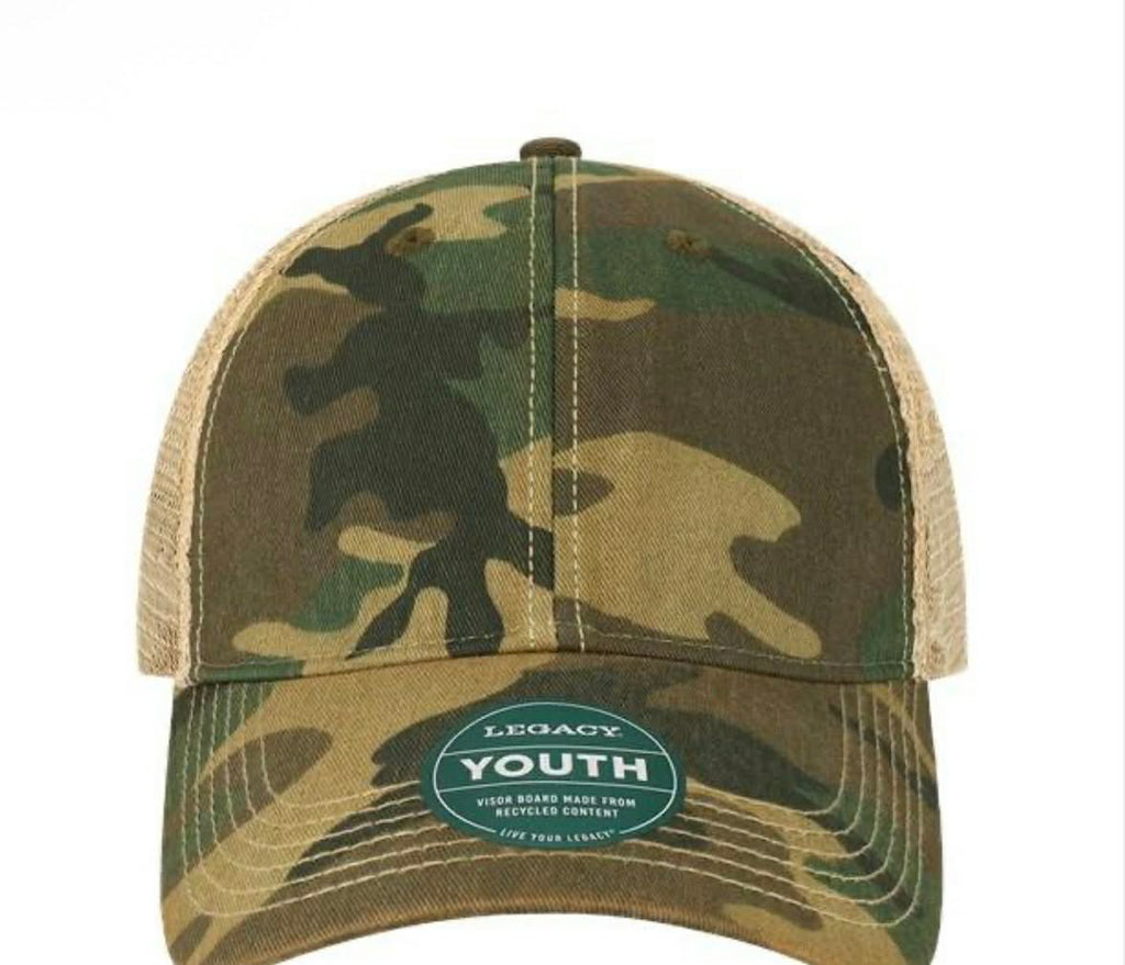 Youth Hat - PVC Rubber Patch on Camo